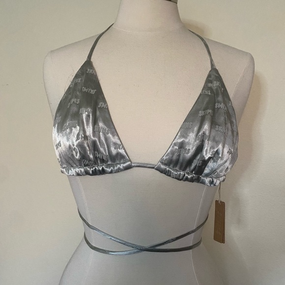 SKIMS Jacquerd Logo Print Bikini Top - Picture 4 of 5